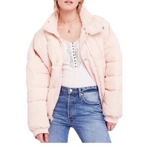 Free People Cold Rush Puffer Jacket Coat Cinched Waist Size XS